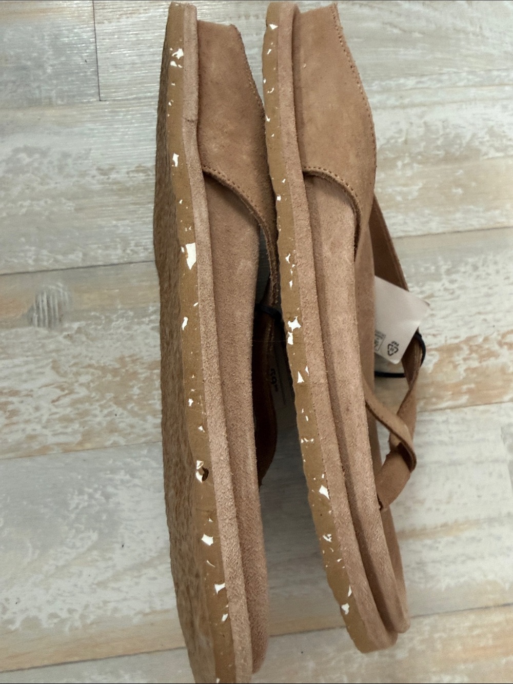 Zara Brown Suede Thong Sandals - Picture 5 of 6